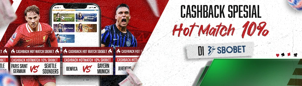 Cashback Hotmacth 10% di SBOBET